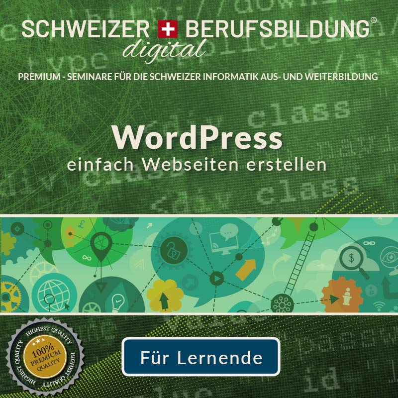 WordPress - einfach Webseiten erstellen für Lernende